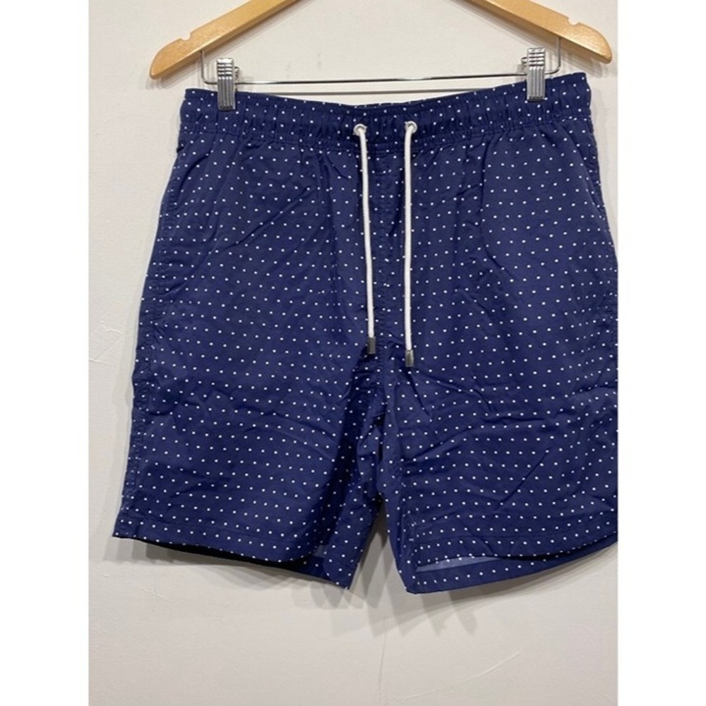 Brooks Brother Montauk Men's Navy Polka‎ Dot Swim Trunk Medium